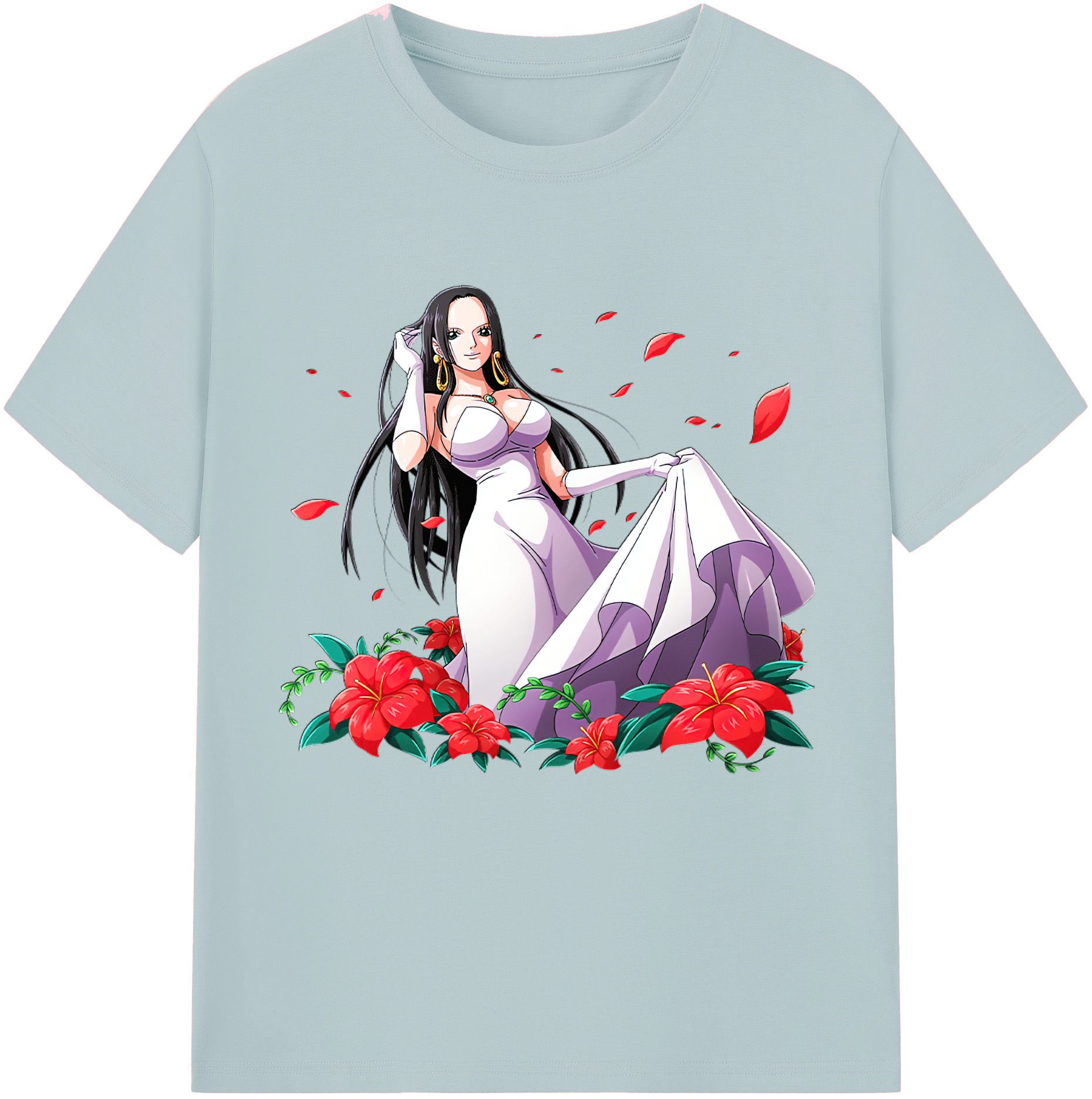 ワンピース ボア・ハンコック ONE PIECE Boa·Hancock 綿100％半袖Tシャツ（フロントプリント）